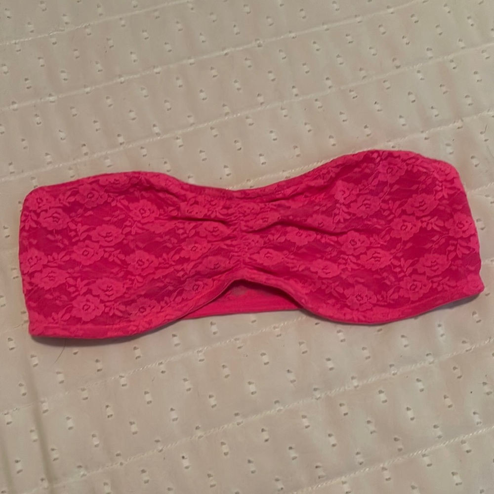 PINK lace bandeau